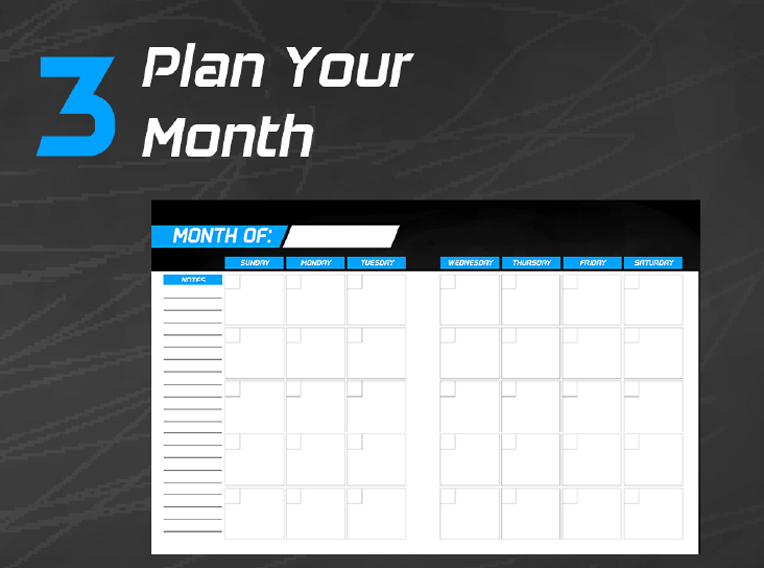 Monthly Planner Calendar From Psu Education Sales Playbook.