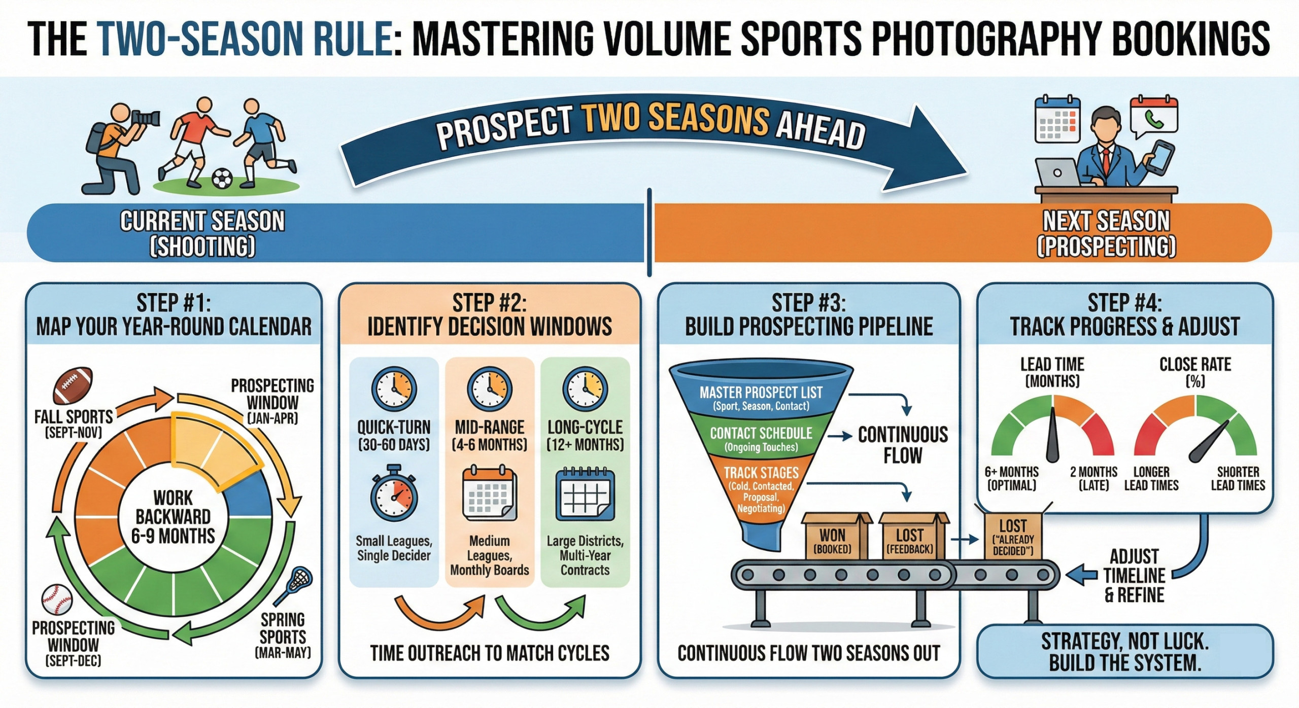 The Two Season Rule for Volume Sports Photography Bookings 1 Two Season Infographic - Psu Education