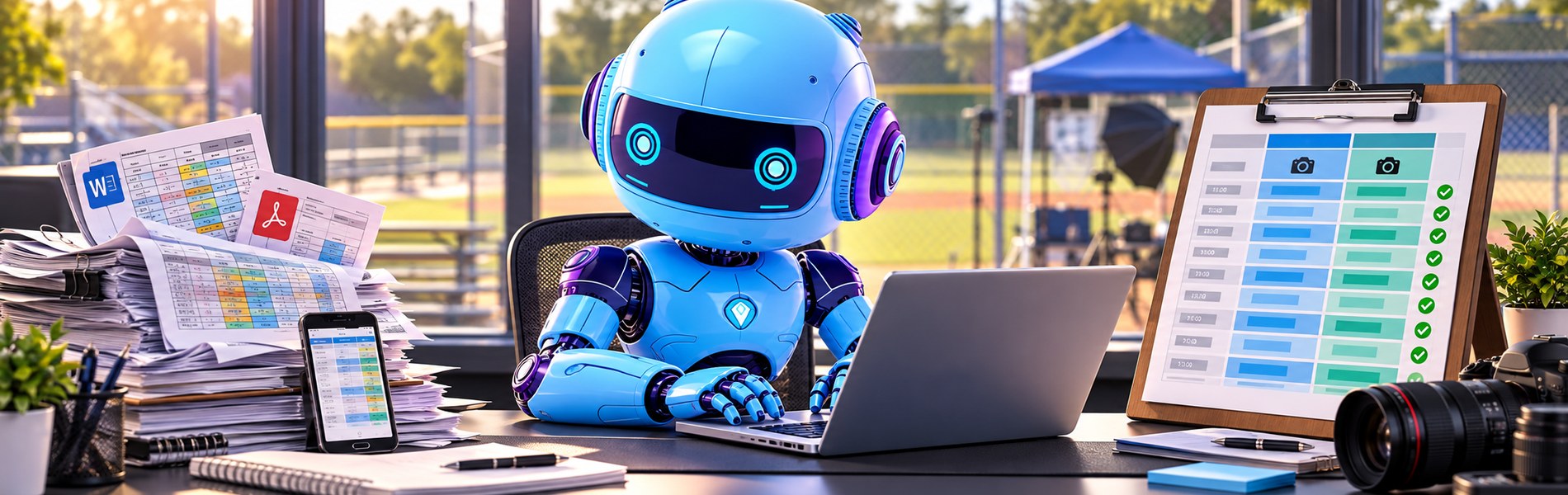 Peter, an AI robot, turns a stack of messy league files into a clean picture day schedule